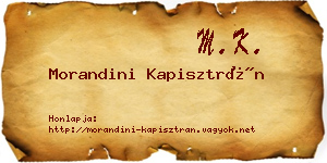 Morandini Kapisztrán névjegykártya